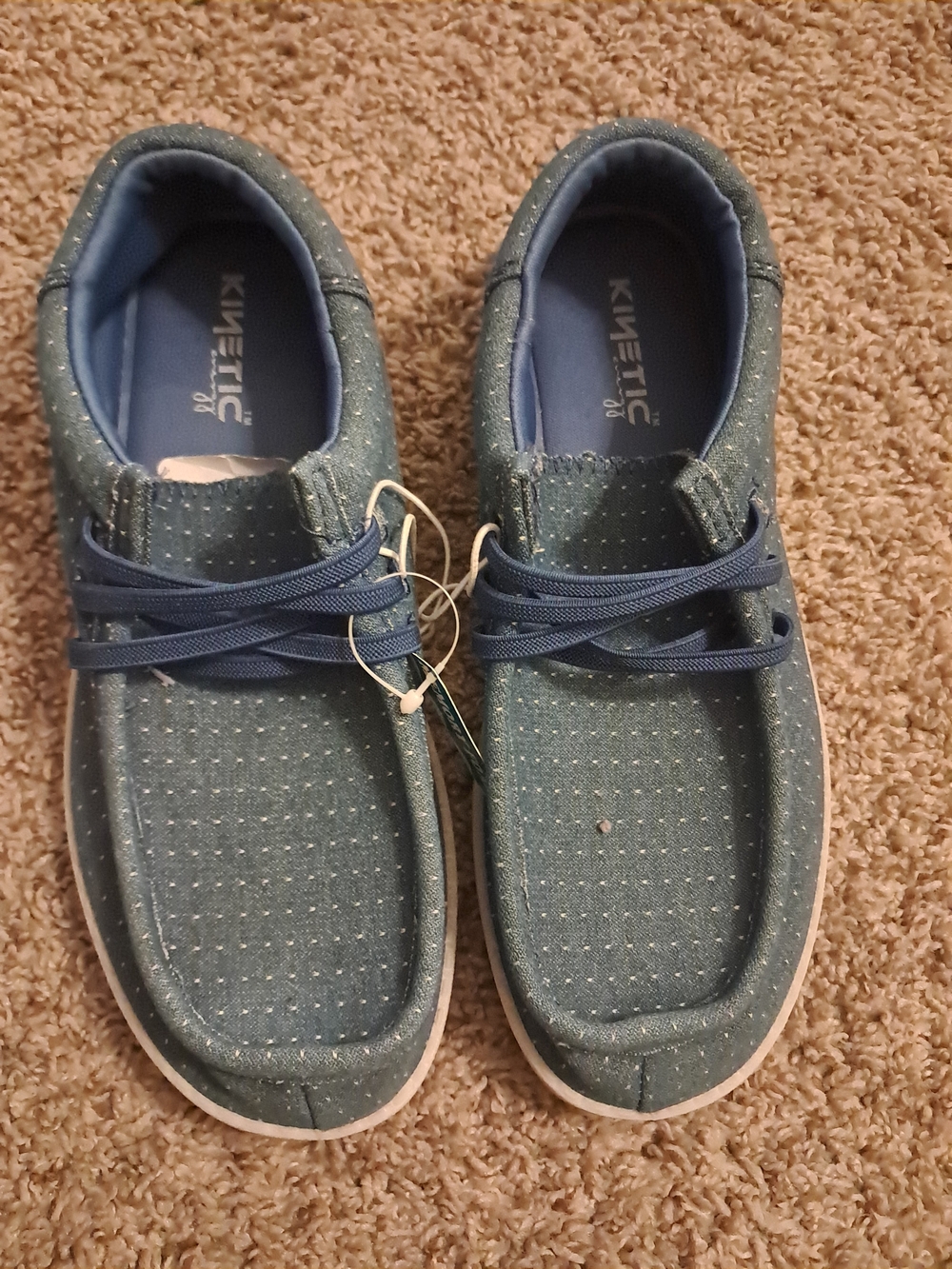 Skechers Teal Slip-On Sneakers with White Speckle Detail
